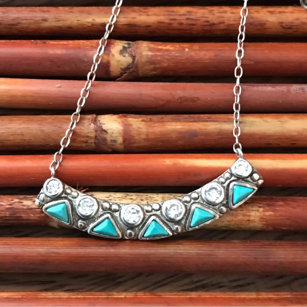 Silpada Sterling Silver Mini Bib Southwest Bohemian Necklace